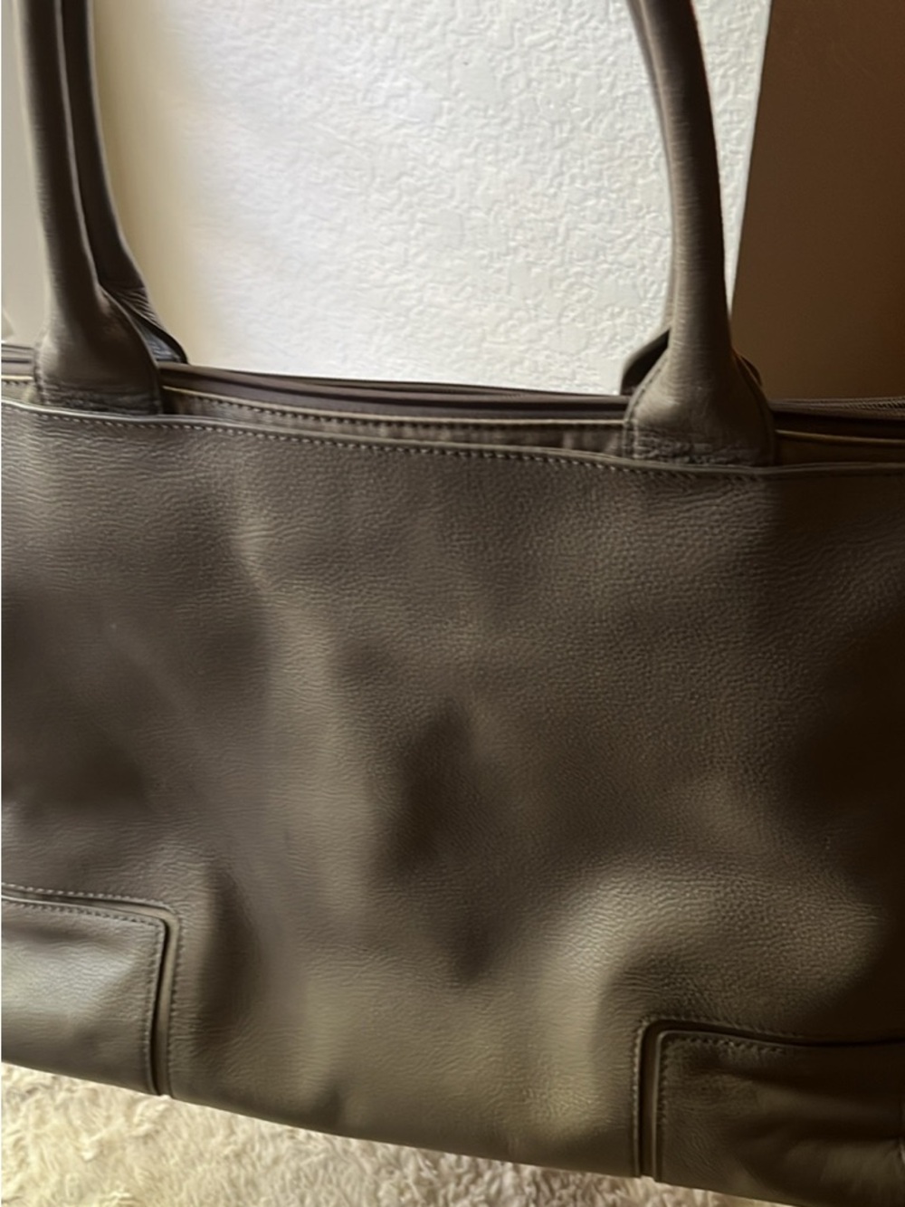 Tory Burch Canvas and Brown Leather Tote Bag - Picture 2 of 5